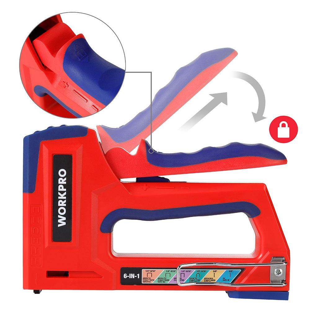 WORKPRO WP223002 6 IN 1 Profesyonel 6 - 14mm Mekanik Zımba ve 15mm Çivi Tabancası - Onivias