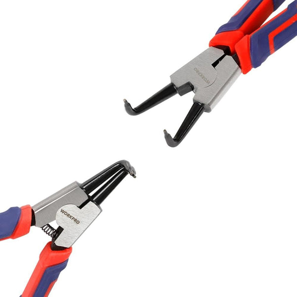 WORKPRO WP231151 180MM CR - V Eğri Uçlu Yaylı Profesyonel Dış Segman Pensesi - Onivias