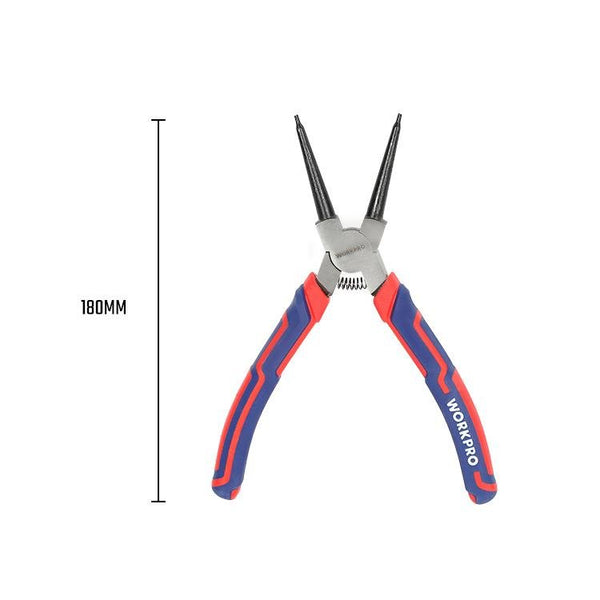 WORKPRO WP231152 180MM Cr - V Düz Yaylı Profesyonel İç Segman Pensesi - Onivias