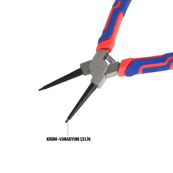 WORKPRO WP231152 180MM Cr - V Düz Yaylı Profesyonel İç Segman Pensesi - Onivias