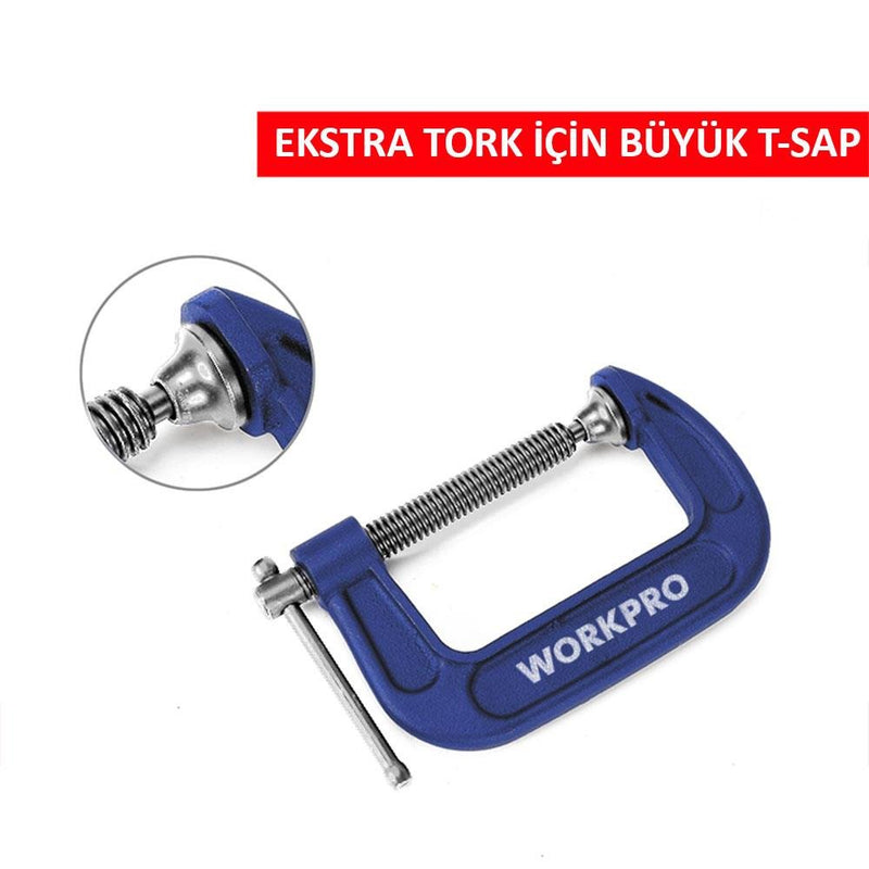 WORKPRO WP232018 75mm G Tipi İşgəncə