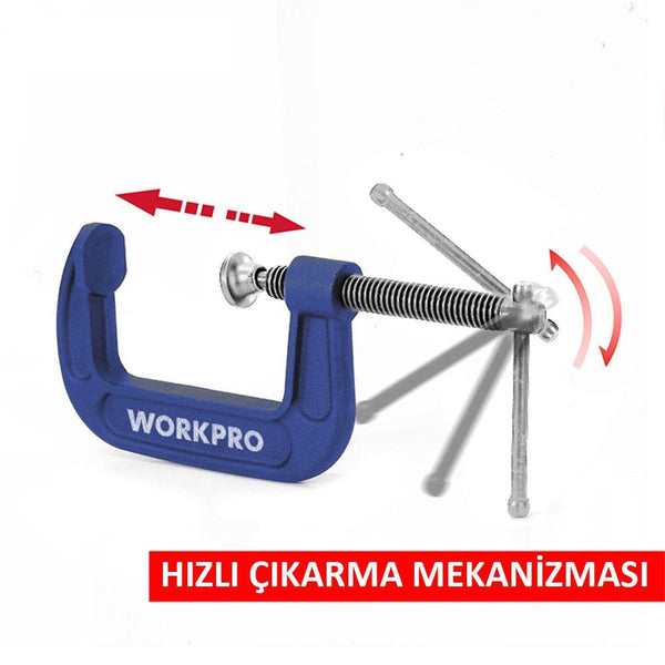WORKPRO WP232018 75mm G Tipi İşkence - Onivias