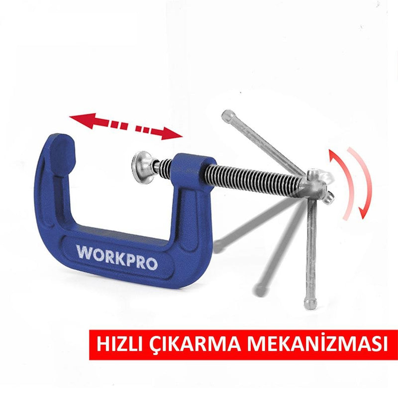 WORKPRO WP232019 100mm G Tipi İşgəncə