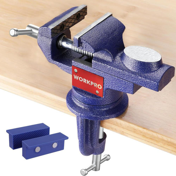 WORKPRO WP233010 65mm 360° Döner Tabanlı Örslü Profesyonel Mini Tezgâh Mengene - Onivias