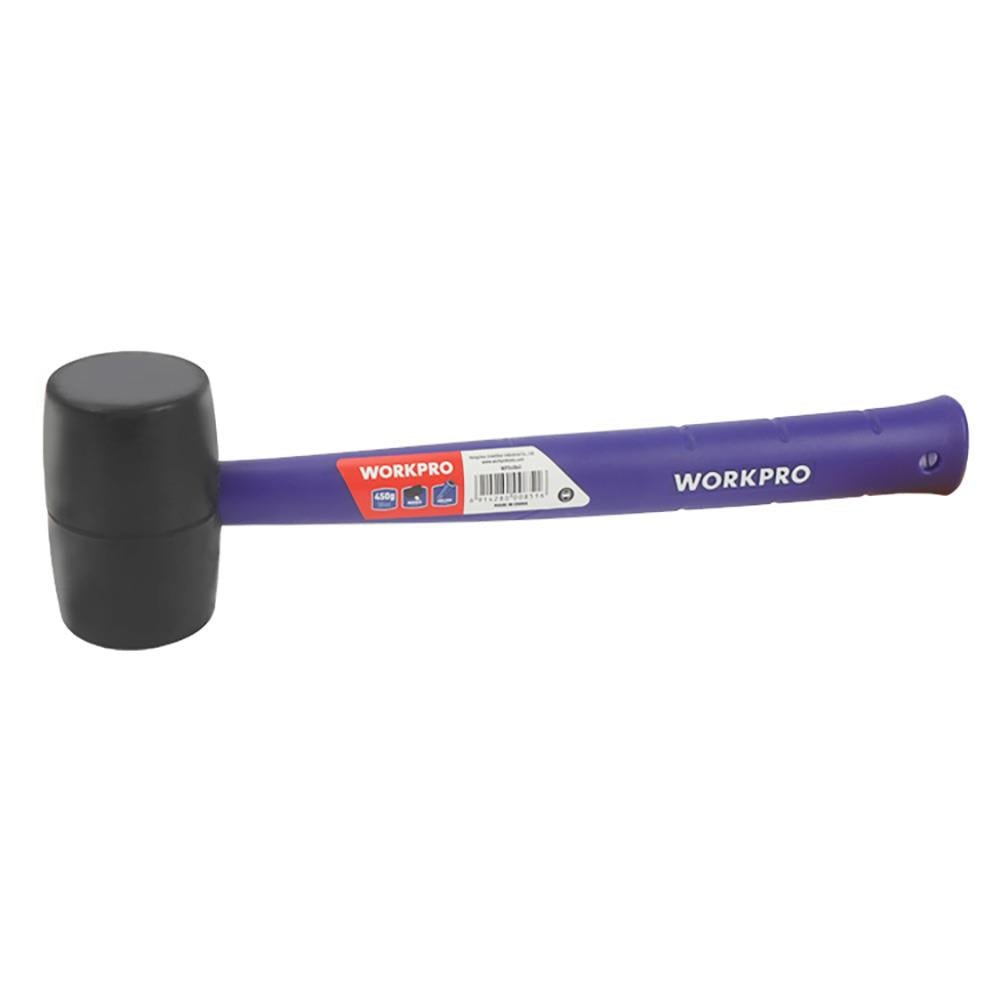 WORKPRO WP241041 57mm 450Gr PVC PP Saplı Siyah Kauçuk Tokmak - Onivias