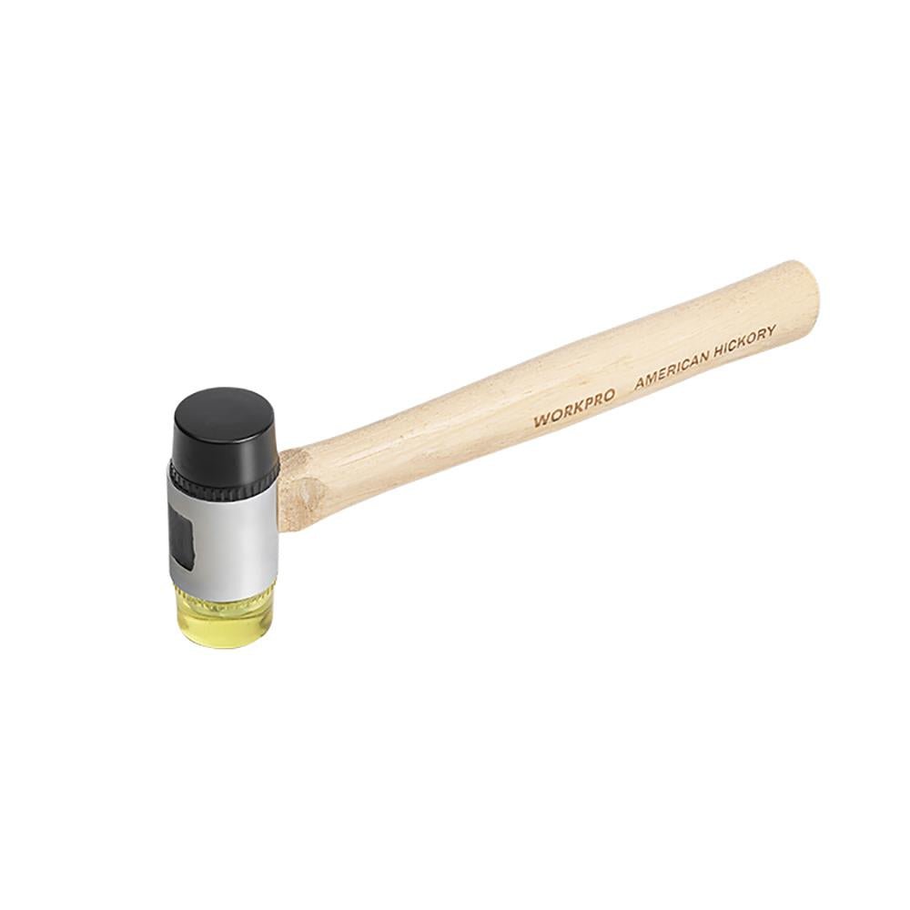 WORKPRO WP241050 35mm Ahşap Saplı Çift Başlı Hassas Lastik Çekiç - Onivias