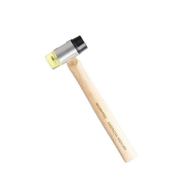 WORKPRO WP241050 35mm Ahşap Saplı Çift Başlı Hassas Lastik Çekiç - Onivias