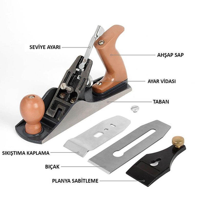 WORKPRO WP252001 230MM Taxta Saplı Peşəkar Dülgər Planyası 