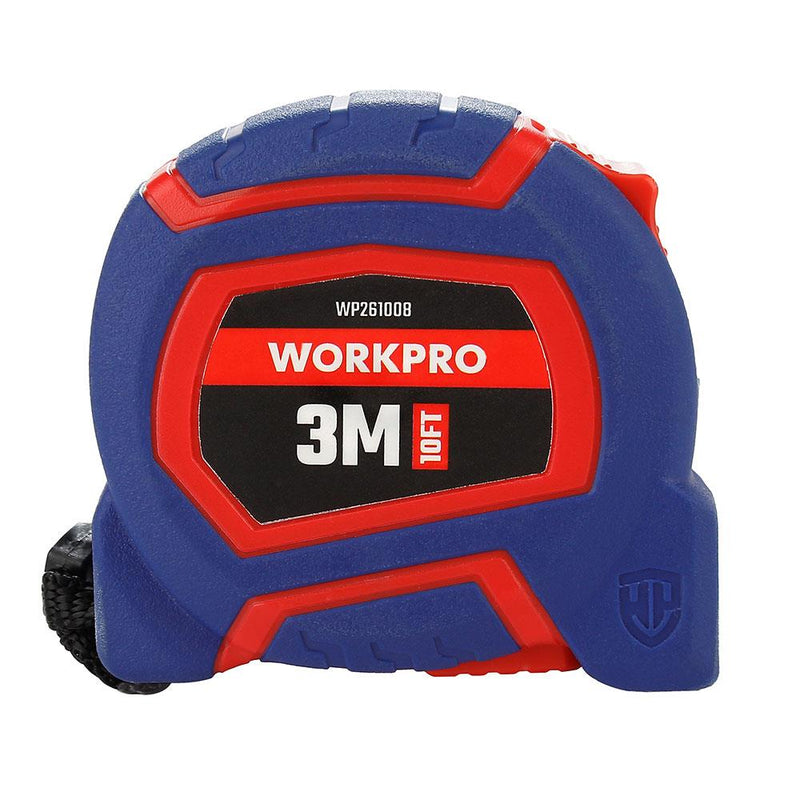 WORKPRO WP261008 3Mx16mm/10Ft. Neylon örtüklü sarı polad lent ölçüsü