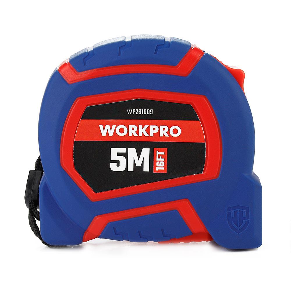 WORKPRO WP261009 5Mx19mm/16Ft. Naylon Kaplama Sarı Çelik Şerit Metre - Onivias