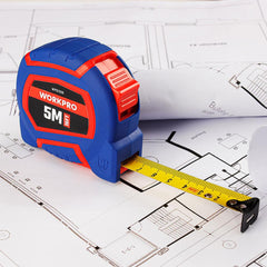 WORKPRO WP261009 5Mx19mm/16Ft. Naylon Kaplama Sarı Çelik Şerit Metre - Onivias