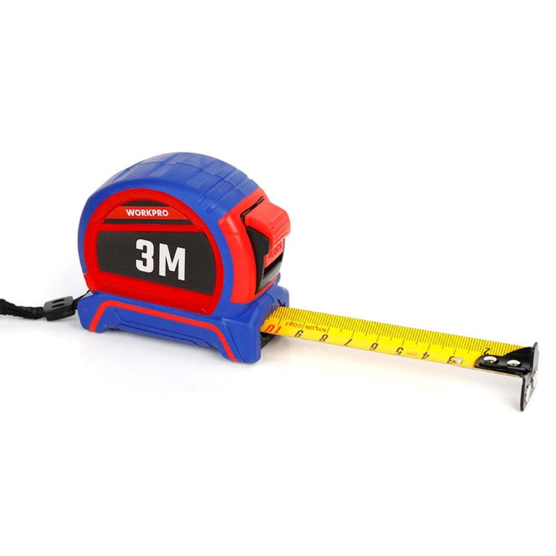 WORKPRO WP261040 3Mx16mm Neylon örtüklü sarı ikitərəfli maqnit polad lent ölçüsü