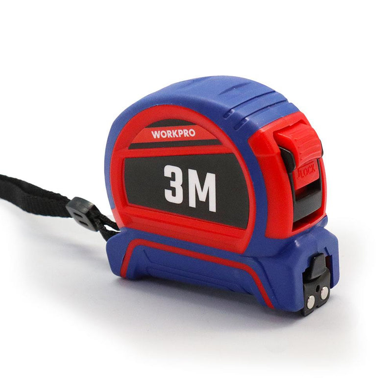 WORKPRO WP261040 3Mx16mm Neylon örtüklü sarı ikitərəfli maqnit polad lent ölçüsü