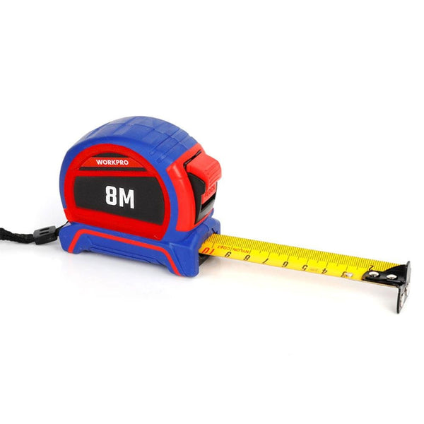 WORKPRO WP261044 8Mx25mm Naylon Kaplama Sarı Çift Taraflı Manyetik Çelik Şerit Metre - Onivias