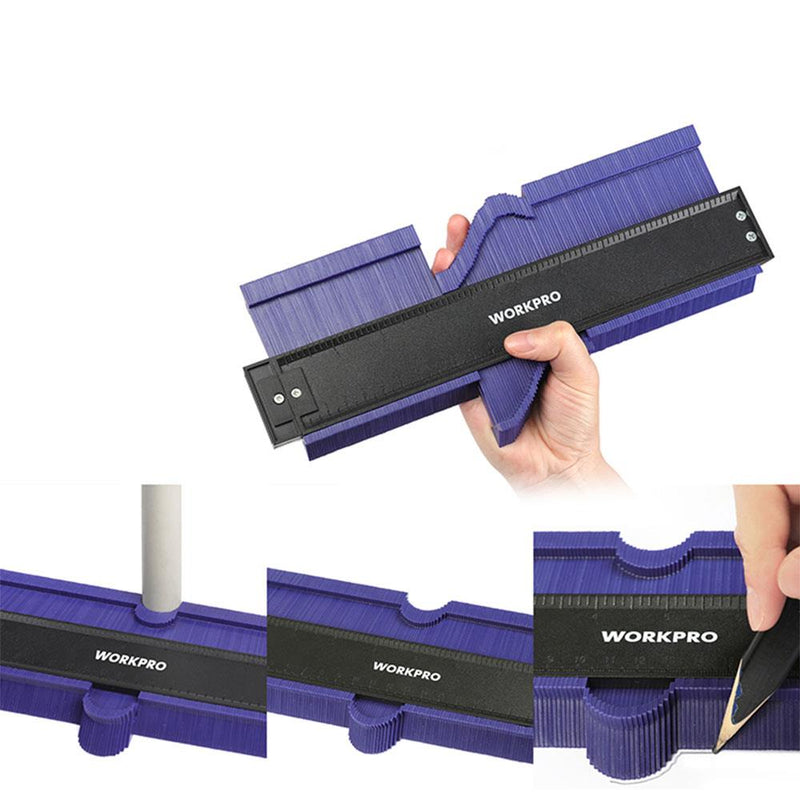 WORKPRO WP269001 250MM/10'' Çoxfunksiyalı Forma Profili Kontur Ölçüsü