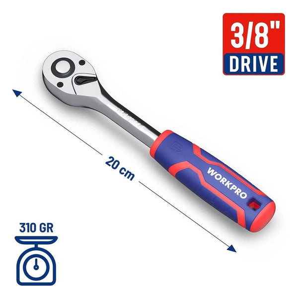 WORKPRO WP271008 3/8’’ Cr - V Profesyonel Cırcır Lokma Kolu - Onivias