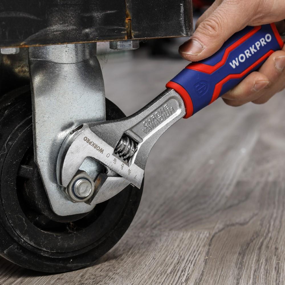 WORKPRO WP272012 250mm Cr - V Profesyonel Kurbağacık Anahtar - Onivias