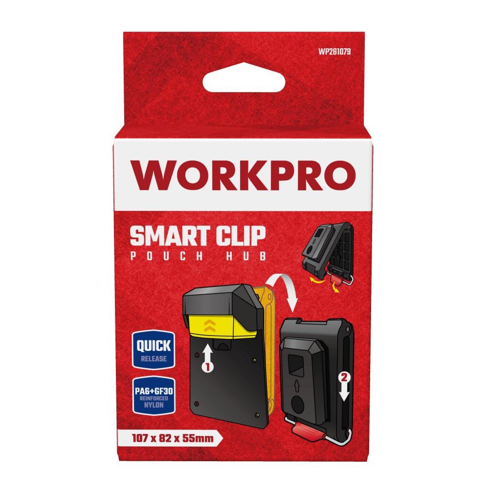 WORKPRO WP281079 Smart Clip Bel Tipi Alet Çantası Hızlı Tak-Çıkar Kemer Klipsi + Çanta Bağlantı Adaptörü - görsel 9