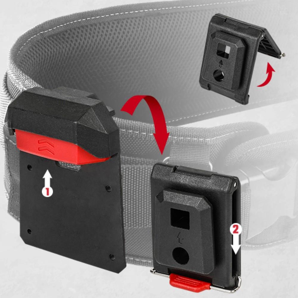 WORKPRO WP281081 Smart Clip Bel Tipi Alet Çantası Hızlı Tak-Çıkar Kemer Klipsi - görsel 6