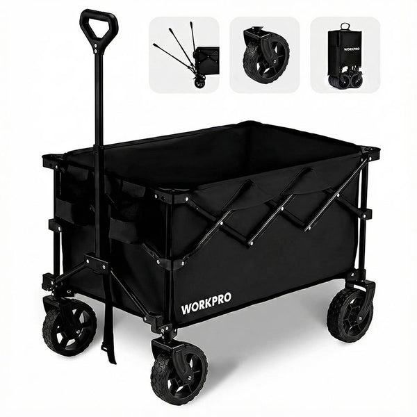 WORKPRO WP285015 80Kg 4 Tekerli Katlanabilir Ağır Hizmet Taşıma Arabası - Onivias