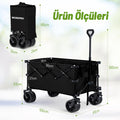 WORKPRO WP285016 100Kg 4 Tekerli Katlanabilir Ağır Hizmet Taşıma Arabası / Plaj Arabası - Onivias