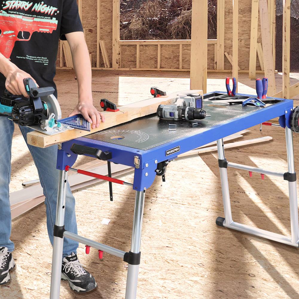 WORKPRO WP289020 150Kg 4’ü 1 Arada Tekerlekli Çok Amaçlı Profesyonel Çalışma Tezgâhı - Onivias