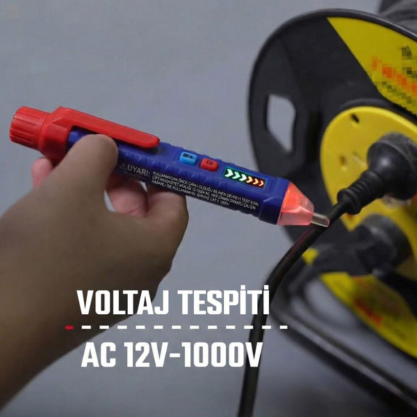 WORKPRO WP295004 12 - 1000 Volt AC Yüksek Hassasiyetli Profesyonel Voltaj Dedektörü - Onivias