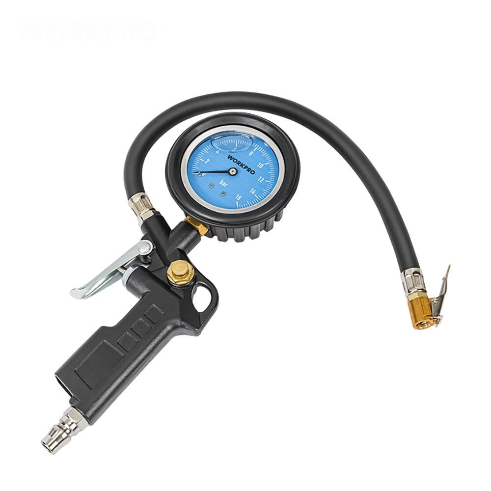WORKPRO WP314063 16Bar Yağlı Basınç Göstergeli Profesyonel Havalı Lastik Şişirme Tabancası - Onivias