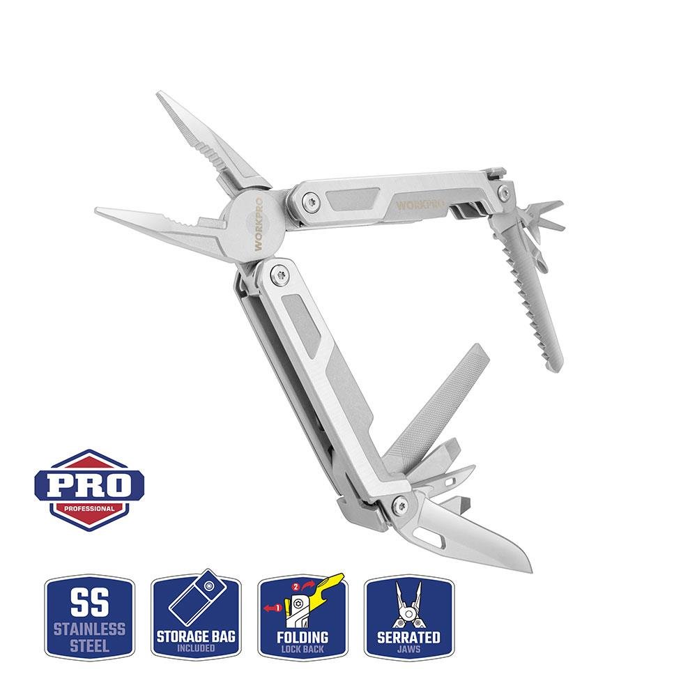 WORKPRO WP382002 15 IN 1 Çok Fonksiyonlu Profesyonel Pense Seti + Taşıma Kılıfı - Onivias