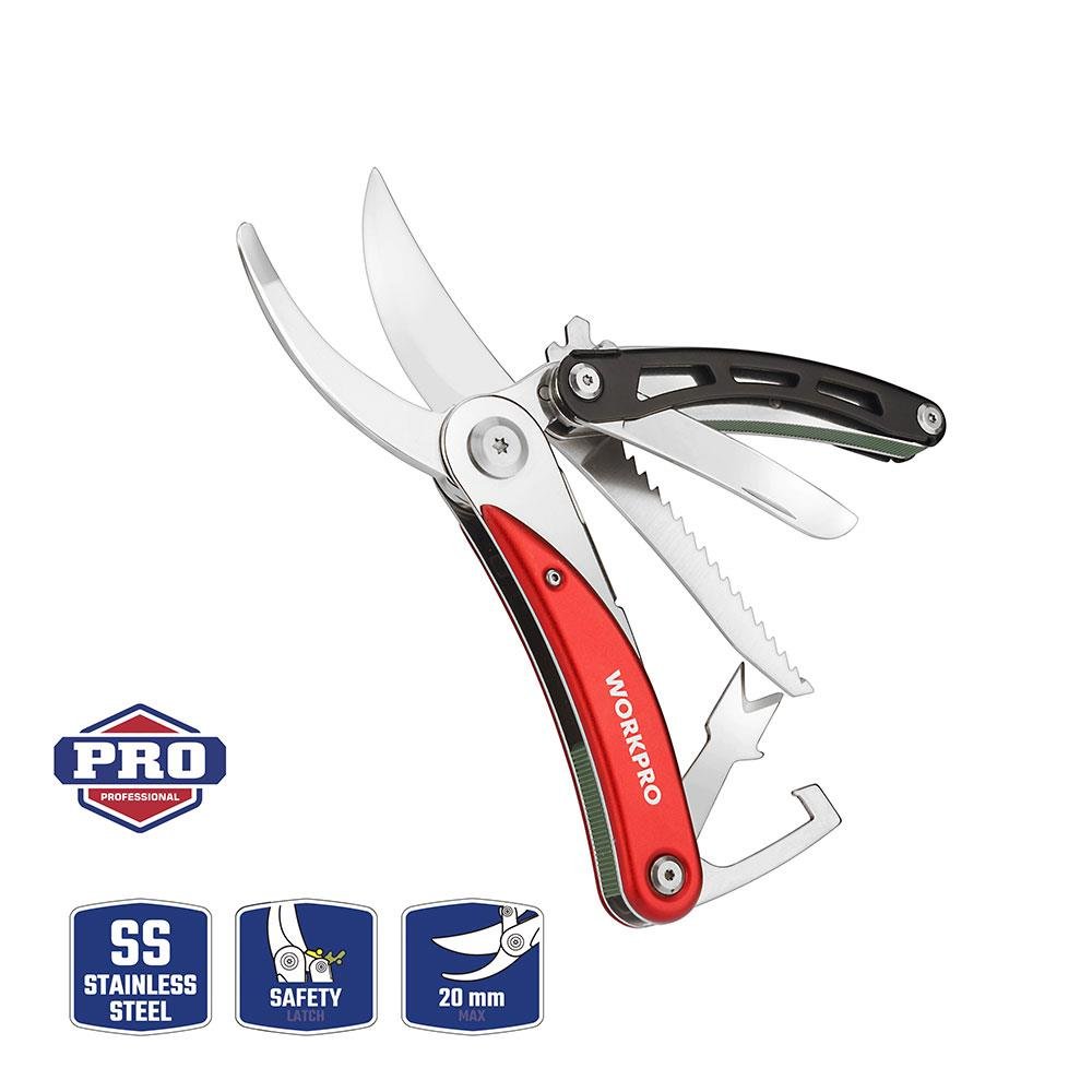 WORKPRO WP382005 4 IN 1 Çok Fonksiyonlu Bağ Bahçe Dal Budama Makası - Onivias