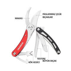 WORKPRO WP382005 4 IN 1 Çok Fonksiyonlu Bağ Bahçe Dal Budama Makası - Onivias