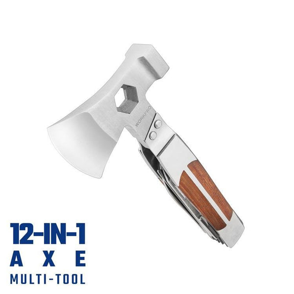 WORKPRO WP383001 12 IN 1 Çok Fonksiyonlu Profesyonel Mini Balta/Çekiç Alet Seti + Taşıma Kılıfı - Onivias