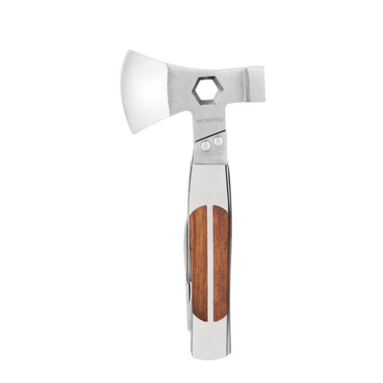 WORKPRO WP383001 12 IN 1 Çok Fonksiyonlu Profesyonel Mini Balta/Çekiç Alet Seti + Taşıma Kılıfı - Onivias