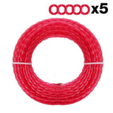 WORX WA0209 WG185E/WG186E İçin 2.4mm 20 Metre (5x 4m) PRO - GRADE Spiral Burgulu Yedek Misina - Onivias
