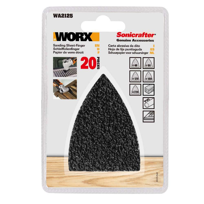 WORX WA2125 20 Parçalı Çox Məqsədli Zımpara Universal Əvəzedici Zımpara Dəsti Velcro ilə 