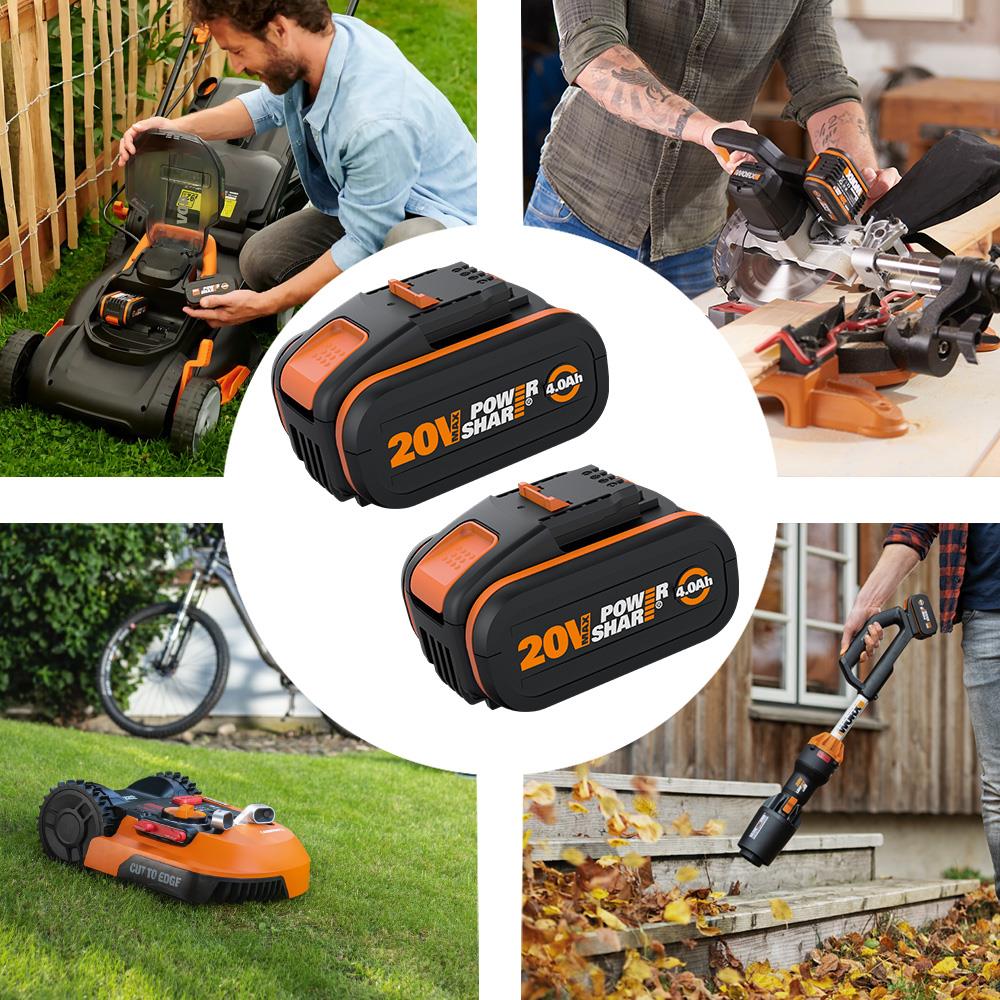 WORX WA3553.2 20Volt 4.0Ah. 2’li Paket Li - ion PowerShare Yedek Akü - Onivias