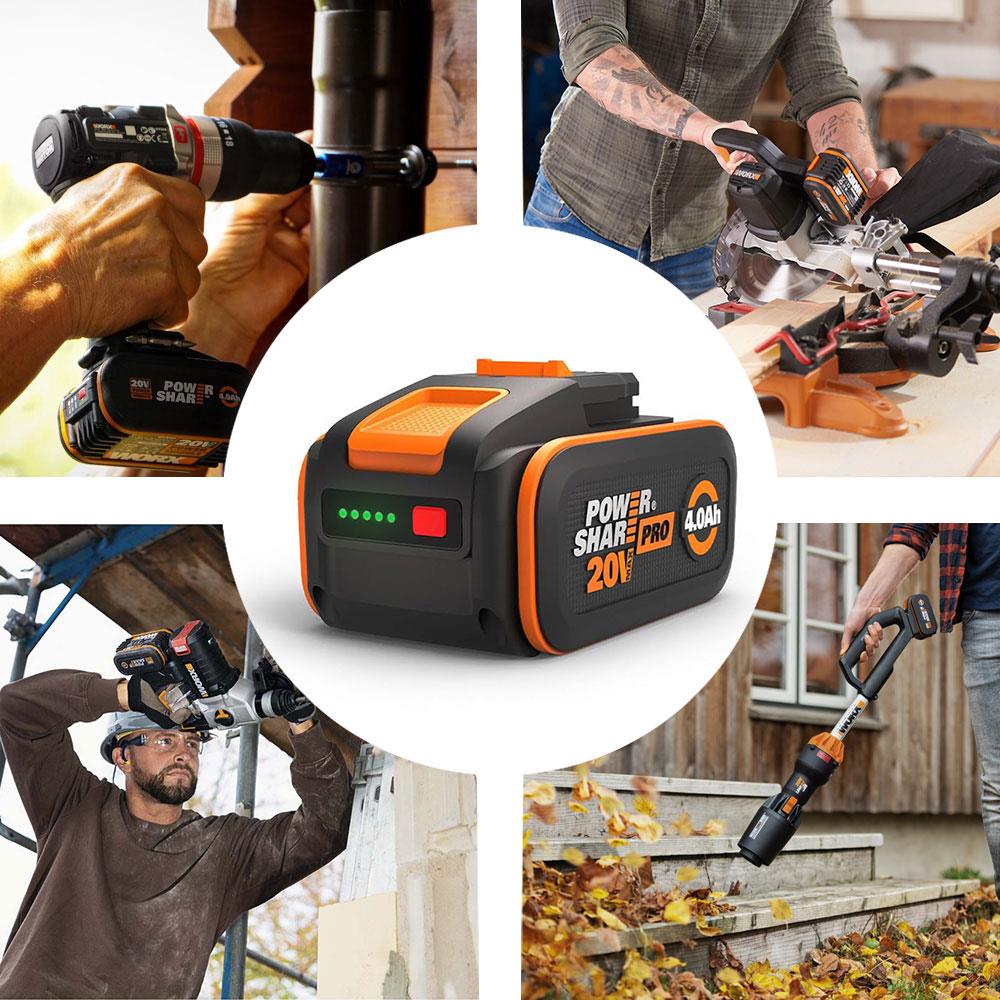 WORX WA3644 20Volt 4.0Ah. Li-ion PowerShare Pro Yedek Akü - Onivias