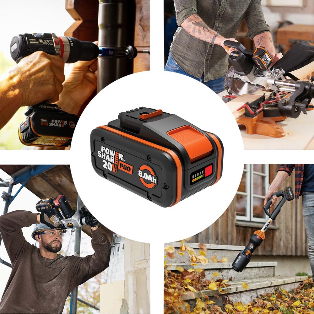 WORX WA3648 20Volt 8.0Ah. Li - ion PowerShare Pro Yedek Akü - Onivias