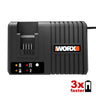 WORX WA3867 20Volt Li-ion PowerShare Sürətli Batareya Doldurma Cihazı 