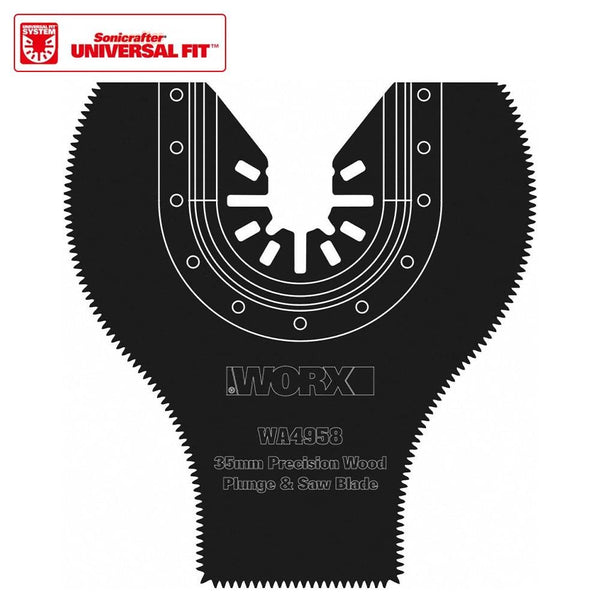 WORX WA4958 Çok Amaçlı Raspalama Makinası İçin 35x80mm 180˚ Ahşap, Fiberglas, PVC Universal Dalma/Kesme Bıçağı - Onivias