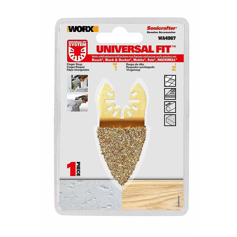 WORX WA4967 Çox Məqsədli Scraper Maşın üçün 33x33mm Karbid Kaplı Harç, Boya, Yapışqan Universal Barmaq Zımpara Başlığı