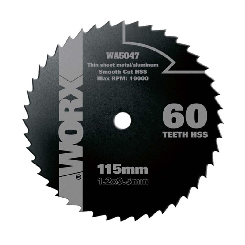 WORX WA5047 115x9.5mm Alüminium, PVC, Levha Kəsmə, Dairəvi Mişar Bıçağı