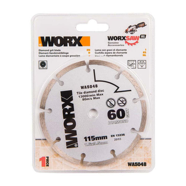 WORX WA5048 115x9,5mm Fayans, Seramik, Mermer Kesme Soketli Elmas Daire Testere Bıçağı - Onivias