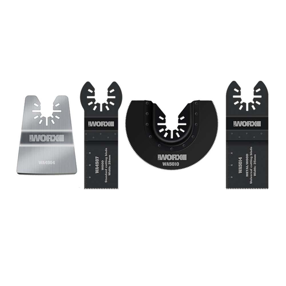 WORX WA5092 4 Parça Universal Metal, Ahşap Kesme ve Raspalama Aksesuar Seti - Onivias