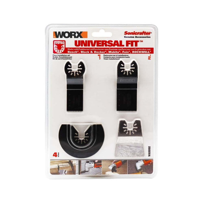 WORX WA5092 4-Parçalı Universal Metal, Taxta Kəsmə və Kəsmə Aksesuar Dəsti