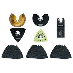 WORX WA5095 Çok Amaçlı Raspalama Makinası İçin Universal 20 Parça Aksesuar Seti - Onivias