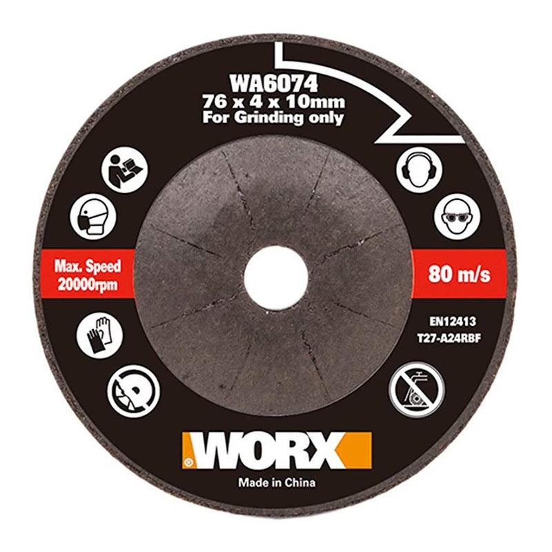 WORX WA6074 WX801 üçün 76x10mm Metal Taşlama Çarxı
