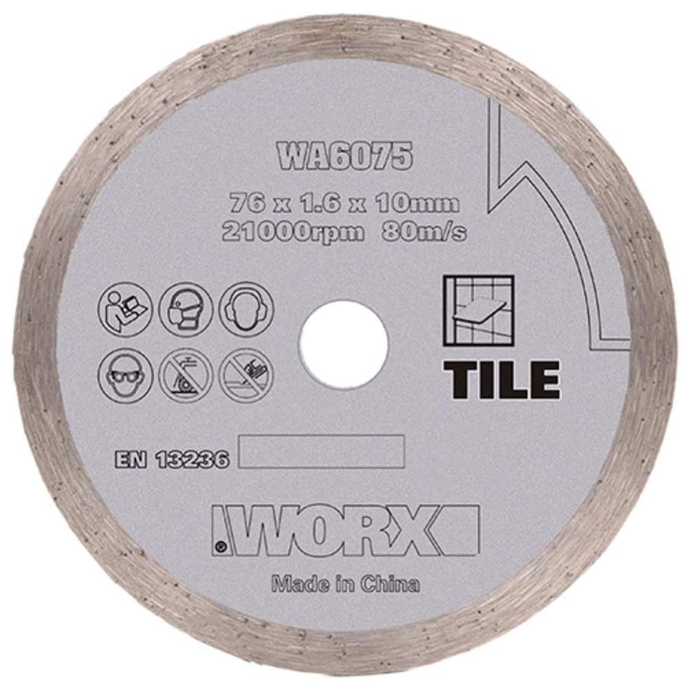 WORX WA6075 WX801 İçin 76x10mm Fayans, Seramik, Mermer Elmas Kesme Diski - Onivias