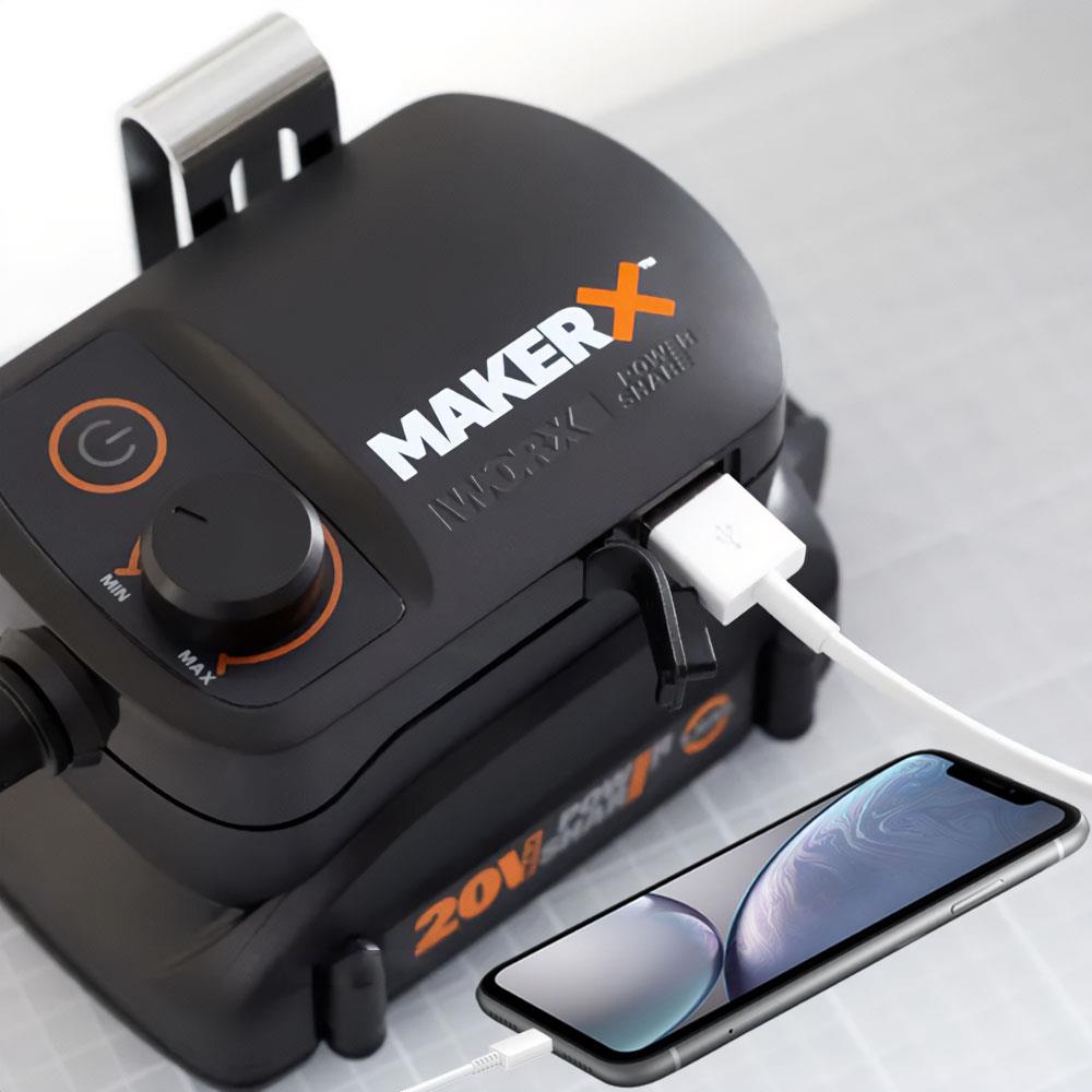 WORX WA7161 MAKERX 20Volt HUBX USB Portlu Devir Ayarlı Adaptör (Akü Dahil Değildir) - Onivias