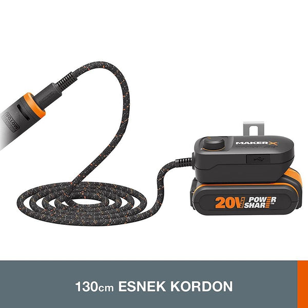 WORX WA7161 MAKERX 20Volt HUBX USB Portlu Devir Ayarlı Adaptör (Akü Dahil Değildir) - Onivias